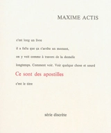 Ce sont des apostilles - Maxime Actis