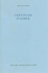 Certitude d'aimer - Eric Des Garets