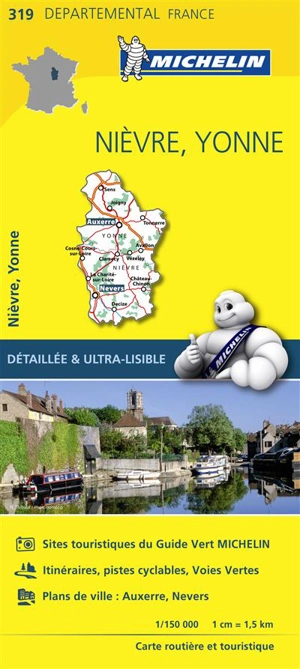CARTE DEPARTEMENTALE NIEVRE, YONNE - Collectif