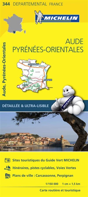 CARTE DEPARTEMENTALE AUDE, PYRENEES-ORIENTALES - Collectif