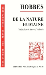 De la nature humaine - Thomas Hobbes