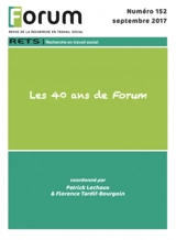 Forum, n° 152. Les 40 ans de Forum