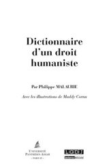 Dictionnaire d'un droit humaniste - Philippe Malaurie