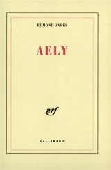 Aely - Edmond Jabès