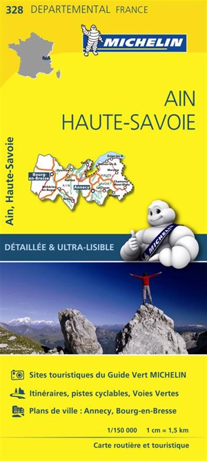 CARTE DEPARTEMENTALE AIN, HAUTE-SAVOIE - Collectif