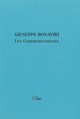 Les commencements - Giuseppe Bonaviri