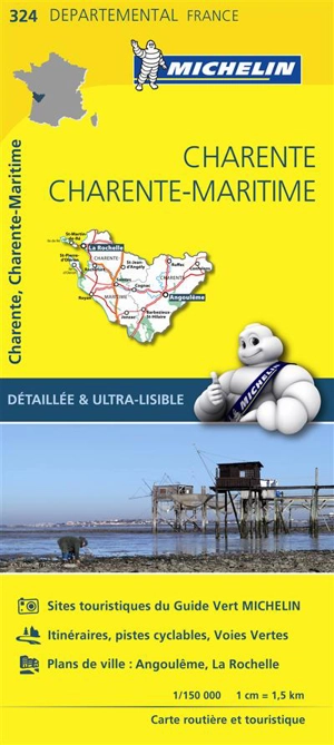 CARTE DEPARTEMENTALE CHARENTE-MARITIME, CHARENTE - Collectif