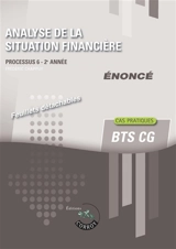 Analyse de la situation financière, BTS CG : processus 6, 2e année : énoncé, cas pratiques - Frédéric Chappuy