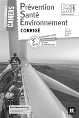 Prévention santé environnement, bac pro 1re, terminale, tome unique : corrigé - Sylvie Crosnier