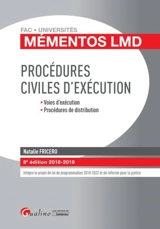 Procédures civiles d'exécution : 2018-2019 - Natalie Fricero