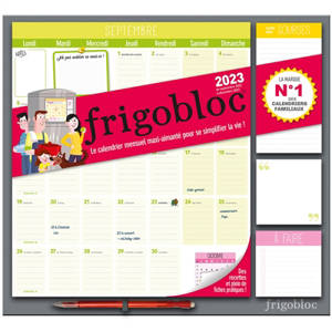 Frigobloc mensuel : de septembre 2022 à décembre 2023 : le calendrier maxi-aimanté pour se simplifier la vie !