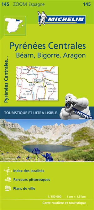 CARTE ZOOM PYRENEES CENTRALES - BEARN  BIGORRE  ARAGON - Collectif