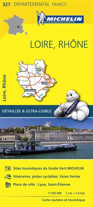 CARTE DEPARTEMENTALE LOIRE, RHONE - Collectif