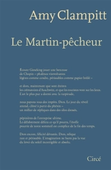 Le martin-pêcheur - Amy Clampitt