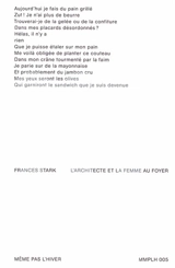 L'architecte et la femme au foyer - Frances Stark