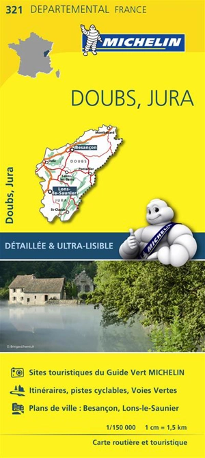 CARTE DEPARTEMENTALE DOUBS, JURA - Collectif