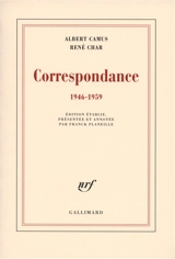 Correspondance : 1946-1959 - René Char