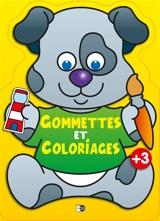 Gommettes et coloriages : chien bleu : + 3 - Jordi Busquets