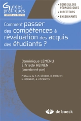 Comment passer des compétences à l'évaluation des acquis des étudiants ? : guide méthodologique pour une approche programme dans l'enseignement supérieur