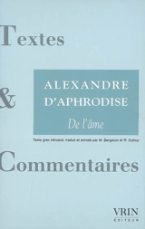 De l'âme - Alexandre d'Aphrodisias