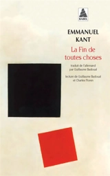 La fin de toutes choses - Emmanuel Kant