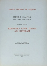 Expositio super lsaiam ad litteram - Thomas d'Aquin