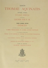 Indices - Thomas d'Aquin
