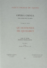 Quaestiones de quolibet - Thomas d'Aquin