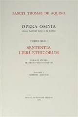 Sententia libri ethicorum. Vol. 1 - Thomas d'Aquin