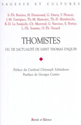 Thomistes ou de l'actualité de saint Thomas d'Aquin