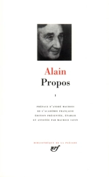 Propos : 1906-1936. Vol. 1 - Alain