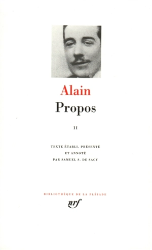 Propos : 1906-1936. Vol. 2 - Alain
