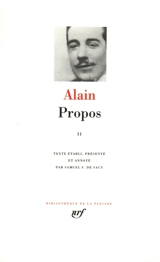 Propos : 1906-1936. Vol. 2 - Alain