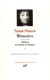 Mémoires. Vol. 5. 1714-1716 - Louis de Rouvroy duc de Saint-Simon