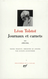 Journaux et carnets. Vol. 3. 1905-1910 - Léon Tolstoï