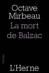 La mort de Balzac - Octave Mirbeau