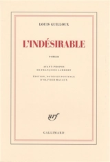 L'indésirable - Louis Guilloux