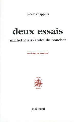 Deux essais - Pierre Chappuis