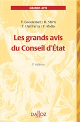 Les grands avis du Conseil d'Etat - France. Conseil d'Etat (1799-....)