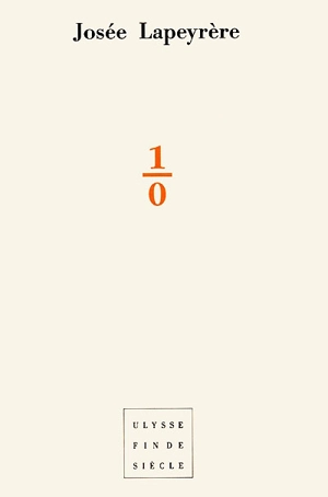 1 sur 0 - Josée Lapeyrère