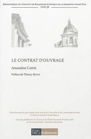 Le contrat d'ouvrage - Amandine Cayol