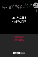 Les pactes d'affaires : 2021