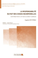 La responsabilité du fait des choses incorporelles : contribution à l'étude du droit commun - Eugénie Petitprez