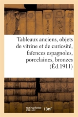 Tableaux anciens, objets de vitrine et de curiosité, faïences espagnoles, porcelaines, bronzes : sculptures, étoffes anciennes, tapis, meubles anciens et de style - Arthur Bloche