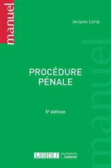 Procédure pénale - Jacques Leroy