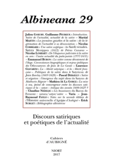 Albinéana, n° 29. Discours satiriques et poétiques de l'actualité