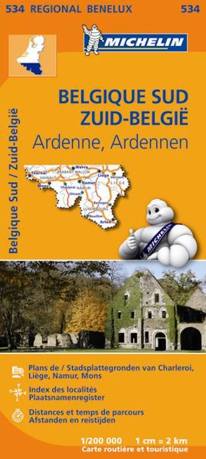 CARTE REGIONALE BELGIQUE SUD/ZUID-BELGIE - ARDENNE/ARDENNEN - Collectif