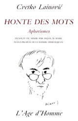Honte des mots : aphorismes - Cvetko Lainovic