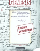 Genesis, n° 20. Ecriture scientifique