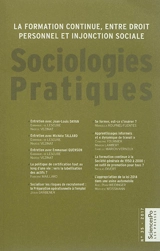 Sociologies pratiques, n° 35. La formation continue, entre droit personnel et injonction sociale
